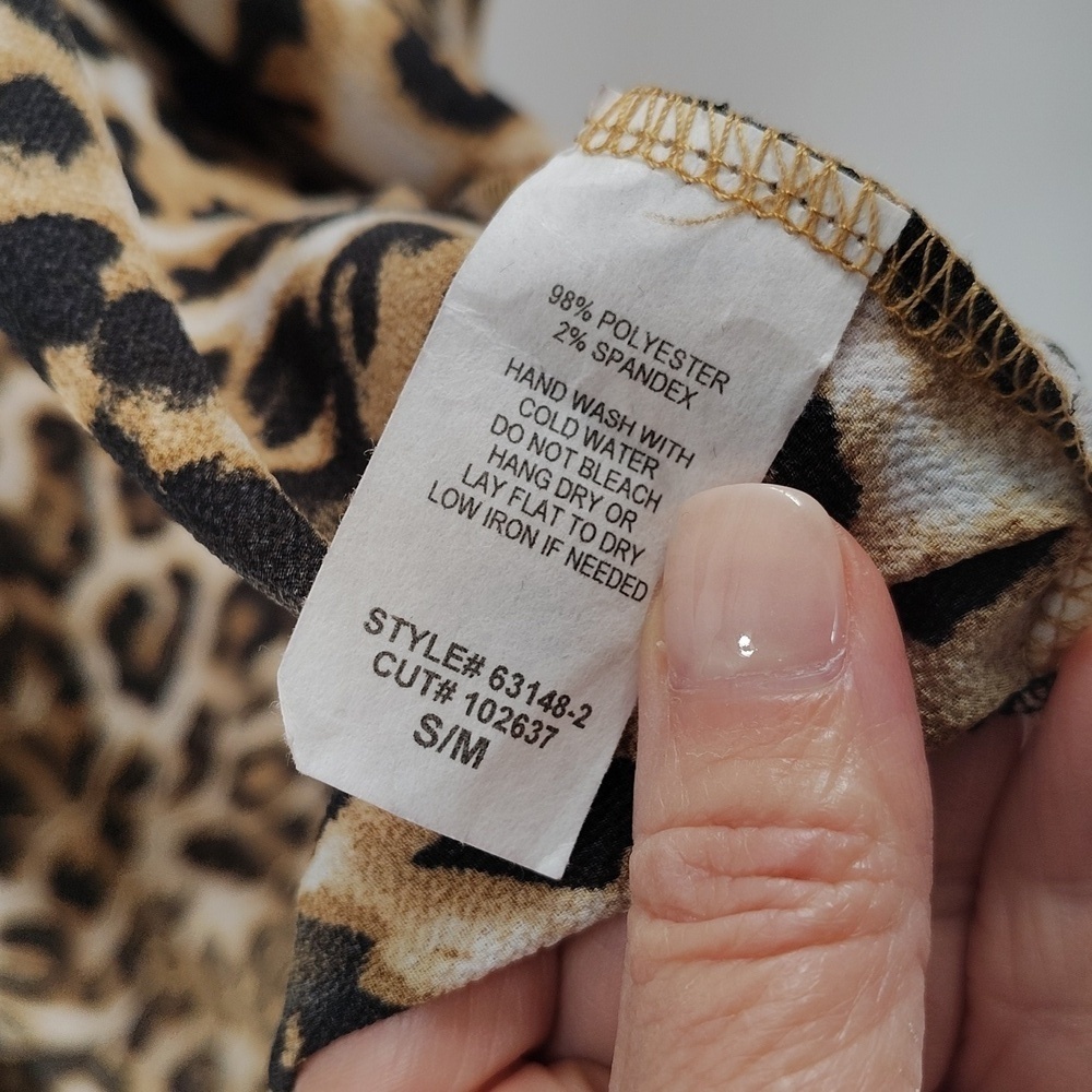 Comme Toi Leopard Kimono Size Small Medium Relaxed Fit Animal Print Flowy - Picture 8 of 9